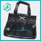 Wholesale Black Leather Women's Handbags with a Buckle on Front Side