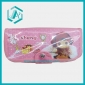 Pink cartoon pencil case stationery bag with girl design for children school suppliers