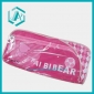 Wholesale Attacted pink leather pencil bags with cartoon PAI BI Bear design for Little kids gift