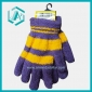 Wholesale Nice gentle girls' gloves yellow and purple made of half woolen