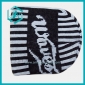 Wholesale Mens Black and White Strips Short Beanie Hats with a Pattern