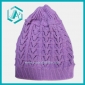 Wholesale Lovely Ladies Purple Warm Short Skull Beanie Knitted Hat Caps