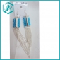 Wholesale Young ladies charming accessories silver plating earring with blue ball decoration