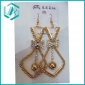 Wholesale Fashion big gold color cheap earring with ball ornament on sale
