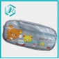 Wholesale Large New Grey PU Leather Pencil Case with Cartoon Picture Printed
