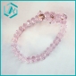 Nice-looking Pink Transparent Crystal Beaded Bracelet Fashion Accessories