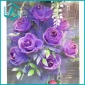 Wholesale 12pcs purple artificial flower bouquet made of plastic and textile