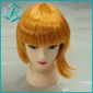 Wholesale 2010 Fashionable Orange Mid-long Straight Hair Wig with Full Bangs