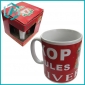 Wholesale Red Ceramic Soccer Mug Printed with Words/ World Cup Souvenirs