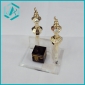Wholesale Crystal House 2 Golden towers with Clear Stand