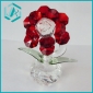 Wholesale Big Bright Red Crystal Flower with Clear Crystal Stand