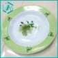 Promotional Plastic Top Quality Dish with green flower Print/serving trays