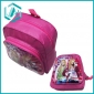 Wholesale lovely style pink children schoolbag with cartoon print/190D/13.1inches