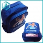 Wholesale lovely blue children schoolbag with spiderman print in promotion/600D/13.1inches
