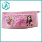 Wholesale Two Zippers cartoon pink cloth Pencil Case and pencil bag