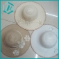 Wholesale three color style lady's weave straw hat with flower lateral