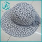Wholesale lady's grey cotton yarn fasionable design straw hat