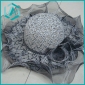 Wholesale lady's grey fashionable style paper straw hat with lace around