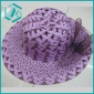 Wholesale lady's purplelish red fashionable design paper straw hat