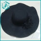 Wholesale lady's black fashionable style straw picture hat