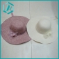 Wholesale lady's two color fashionable style straw hat with folwer lateral