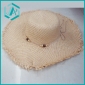 Wholesale lady's fashionable design picture straw hat with scrap around