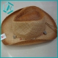 Wholesale men's pure hand-made classical style cowboy raffia straw hat