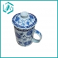 Wholesale texture blue-white porcelain ceramic cup