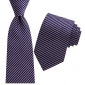 Wholesale men's well-sell advanced classical style 100% silk tie in purplish with pinstripe