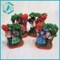 Wholesale 4 pair lovers under heart trees resin crafts