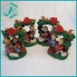 Wholesale 10*14cm resin crafts men and girls sitting with a heart in male's hands in a rose tree