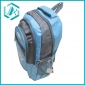 Wholesale double zipper blue nylon solid back-pack school bag
