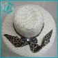 Wholesale nice black tape White Hat Elegant church wedding hats