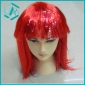 Wholesale Bright Red Medium Straight Fancy Dress Party Show Wig