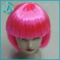 Wholesale Cherry Pink medium staright Party Wig
