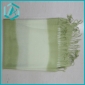 Wholesale Light grass green color sacrf, 100% cashmere material for lady winter use