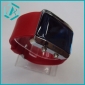 Wholesale Deep red color LED watches,  square shape with silicon belt, 2011 newest models