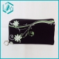 Wholesale Fashionable flower printed black cloth mobile phone bag