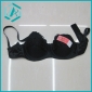 Wholesale black color breathable lady style bra with cotton and spandex material
