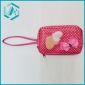 Wholesale PVC red flower printed mobile phone bag