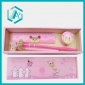 Wholesale lovely pink cartoon design wooden pencil box