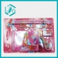 Wholesale pink color 6pcs school students' favorite stationery set