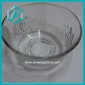 Wholesale low price round floral clear glass candy bowl