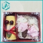 Wholesale 2011 Valentine gift set, cotton towel + 2 bear toys