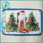 Santa Claus and three trees christmas mat