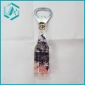 Wholesale transparent bottle oil black pink floating inside bottle opener