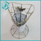 Wholesale Exquisite handicraft iron wire and paper string made flower baskets gift baskets