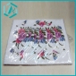 Wholesale three color flowers and leaves white table cloth