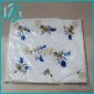 Wholesale simple elegant corner decorated with blue flowers and golden leaves table cloth