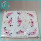 Wholesale elegant refined pink flowers white table cloth